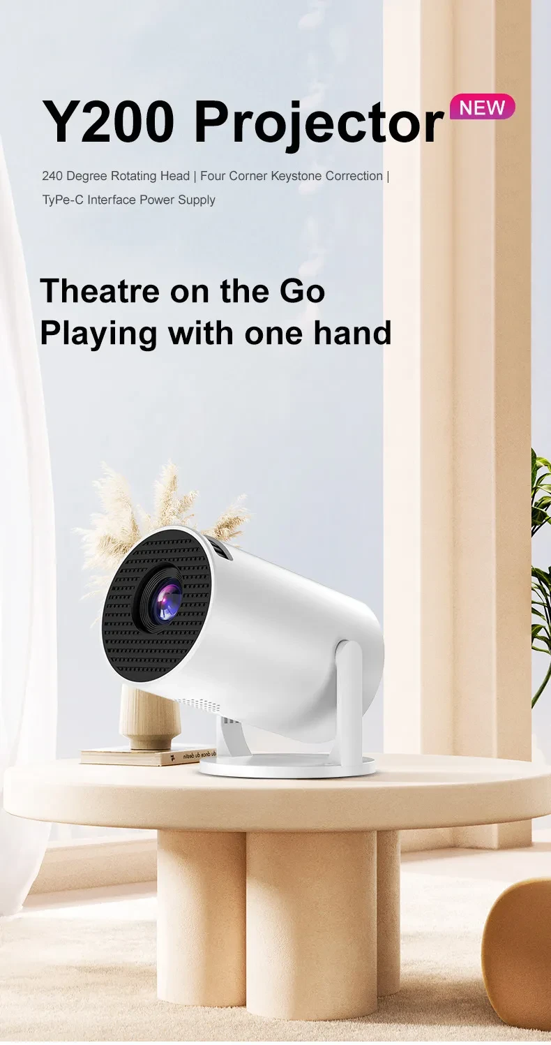 MINI Wireless Same Screen HD Portable Projector For Home Use