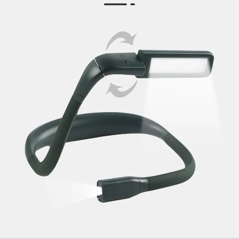 Outdoor USB Charging Night Riding Maintenance And Running Multi-functional Rotary Hook Neck Lamp