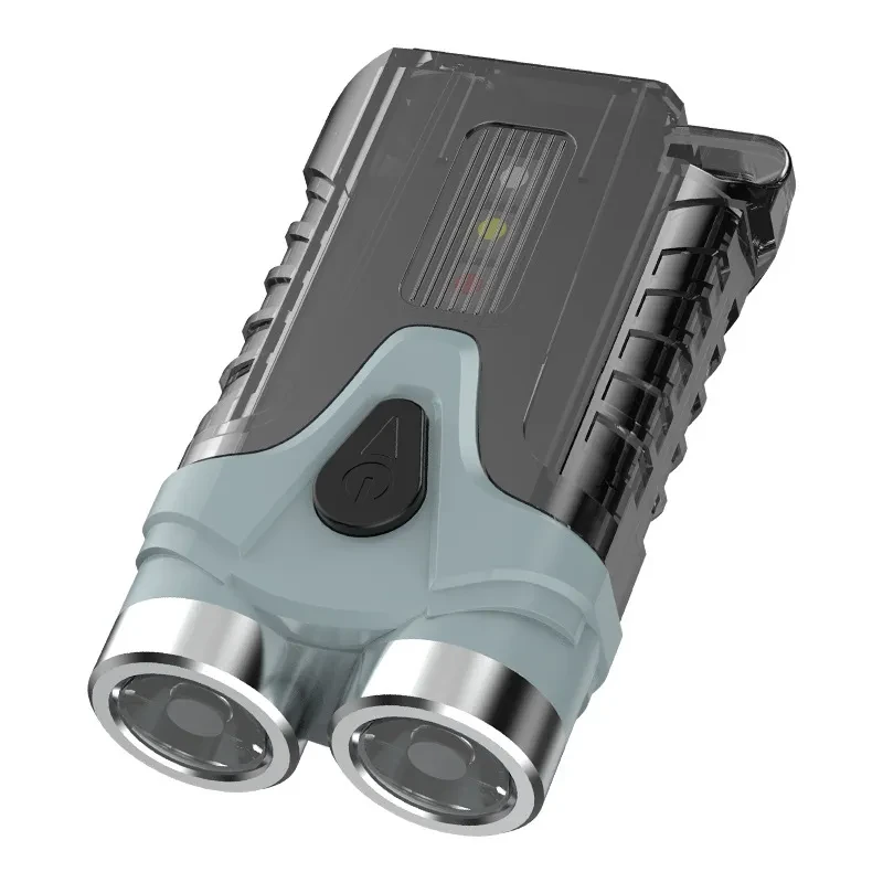 Portable Mini Keychain Light USB Rechargeable Flashlight Multi-light Source Mobile Emergency Lighting Lamp
