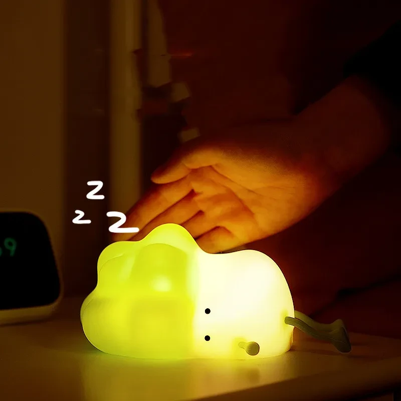 Cabbage Night Light USB Rechargeable Silicone LED Lamp For Kid Birthday Gifts Bedroom Room Decor Nightlights