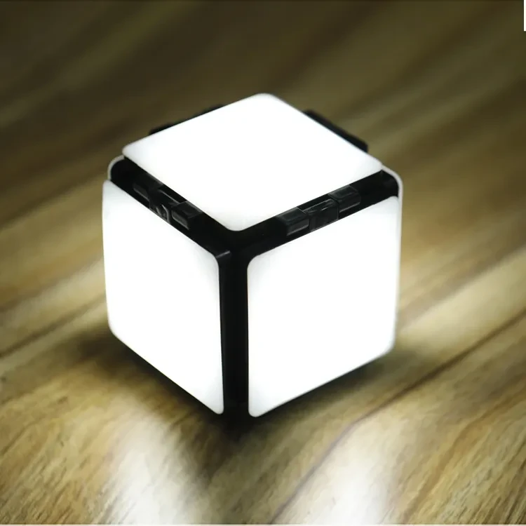 Square Night Light LED Folding Lighting Small Table Lamp USB Rechargeable Four-leaf Flip Energy-saving Floodlight