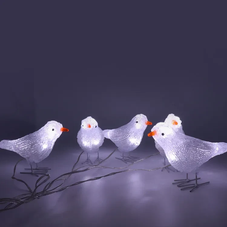 Acrylic Bird Lamp String LED Solar Lamp