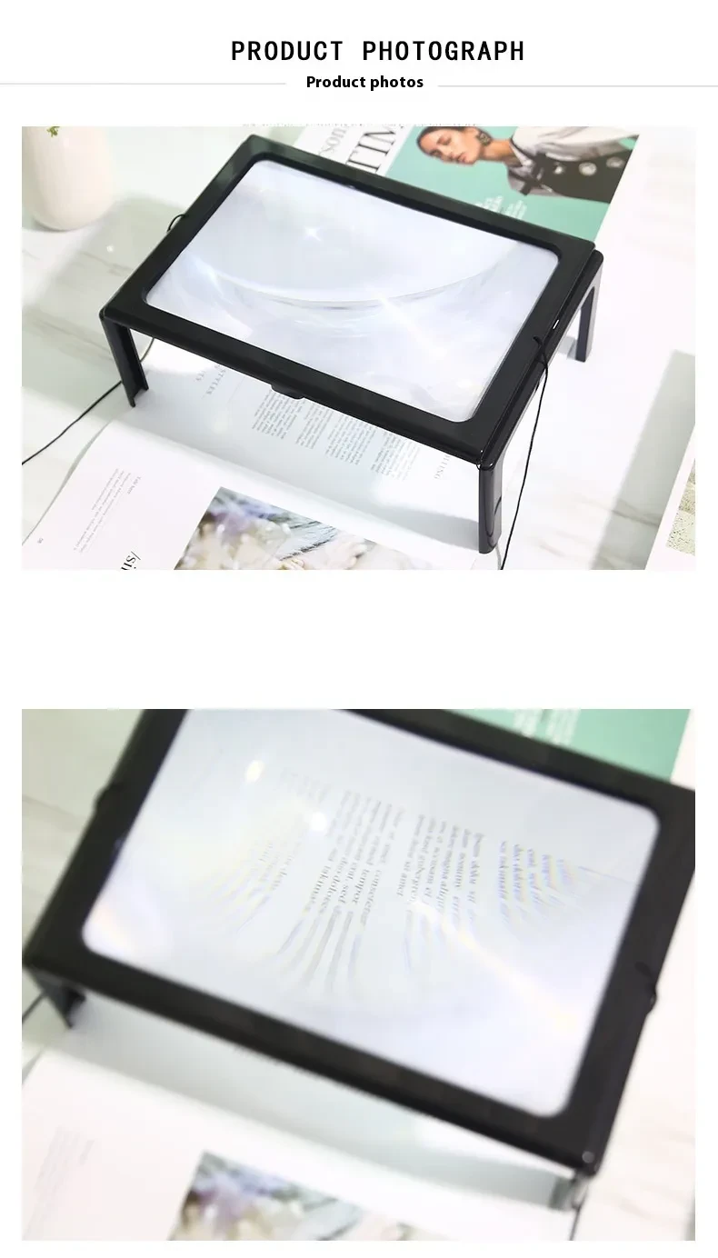 Desk Lamp With 4-lamp Desktop Magnifying Glass