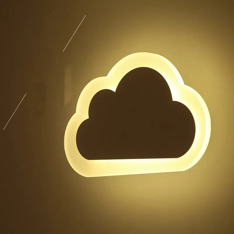 Creative cloud wall lamp modern minimalist bedside lamp