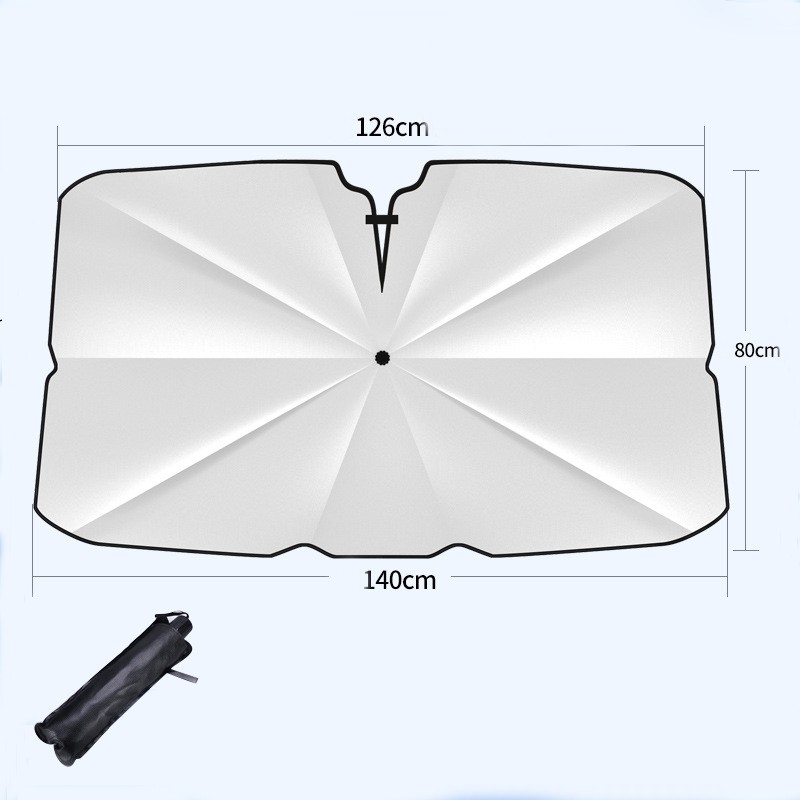 Windshield Sun Shade Umbrella For Car Spring Structure Edge Medium Protects Interior From Sun Damage Fits 99 Percent Of Vehicles