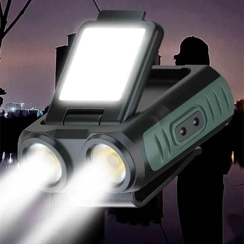 Induction Headlight Cap Lamp USB Charging Outdoor