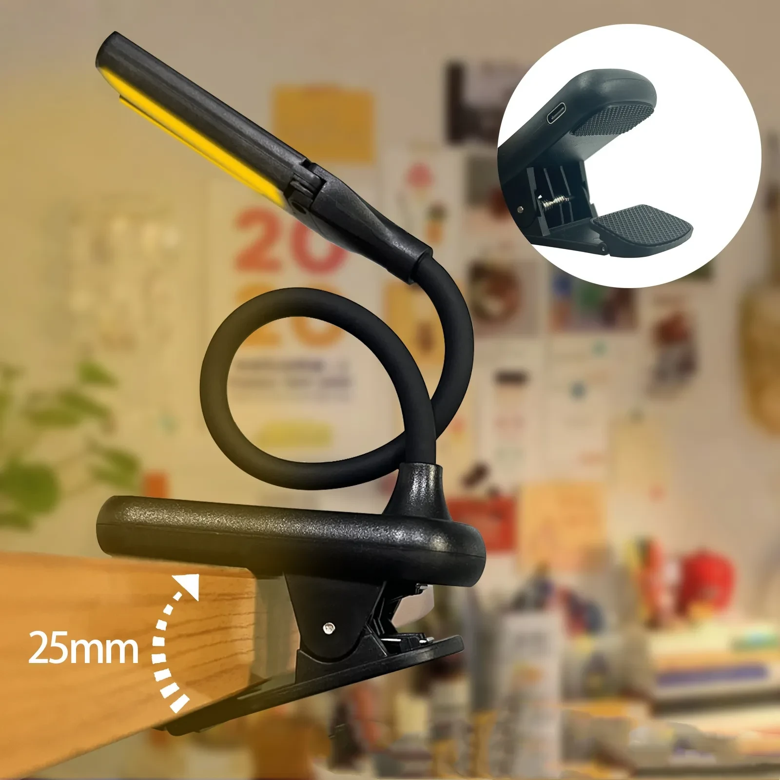 USB Charging Reading Lamp Eye Protection Dimmable Table Dormitory