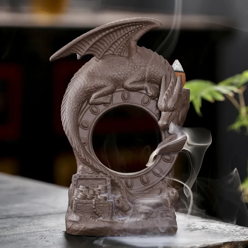 Ceramic Creative Home Interior Decoration Dragon Dinosaur Castle