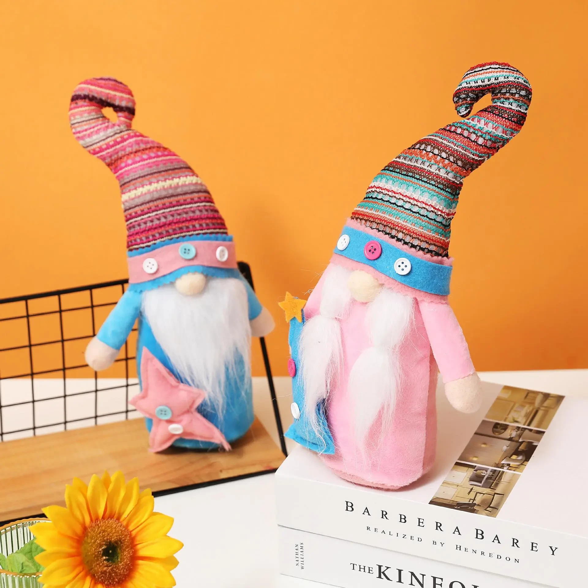 Home Decoration Faceless Elderly Cloth Doll
