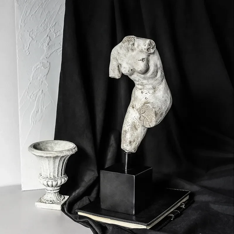 Human Sculpture Plaster Ornaments Nordic Home Living Room Porch Cafe Character Model Artwork