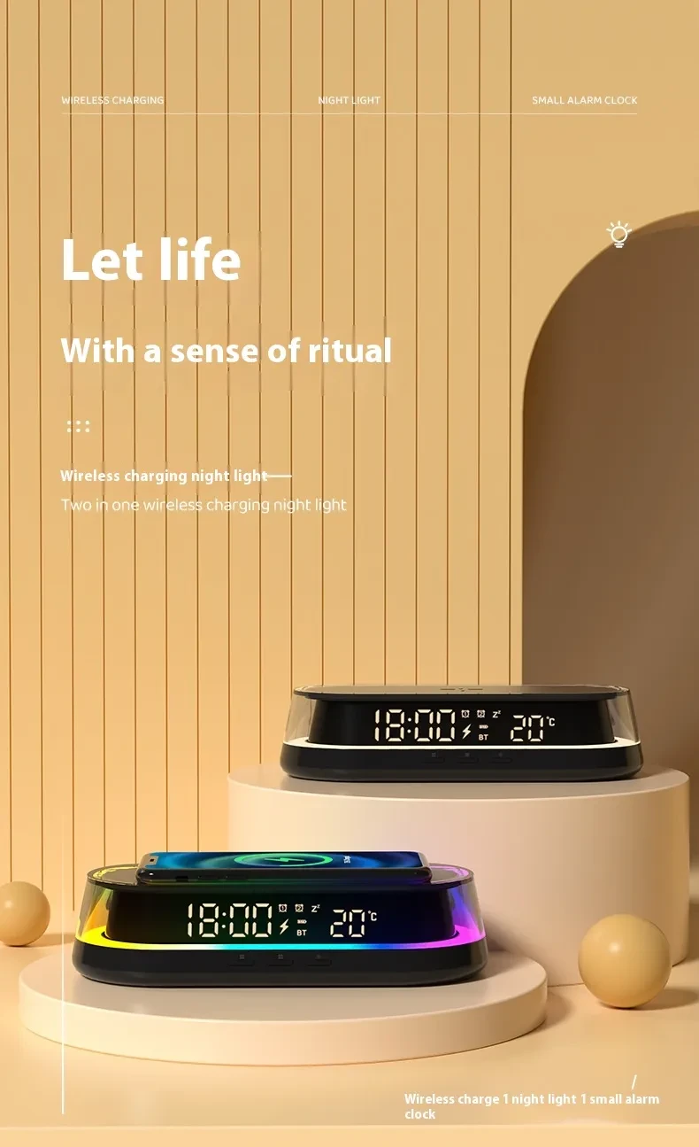 Smart Wireless Phone Charger Small Night Lamp Bedside Table Lamp