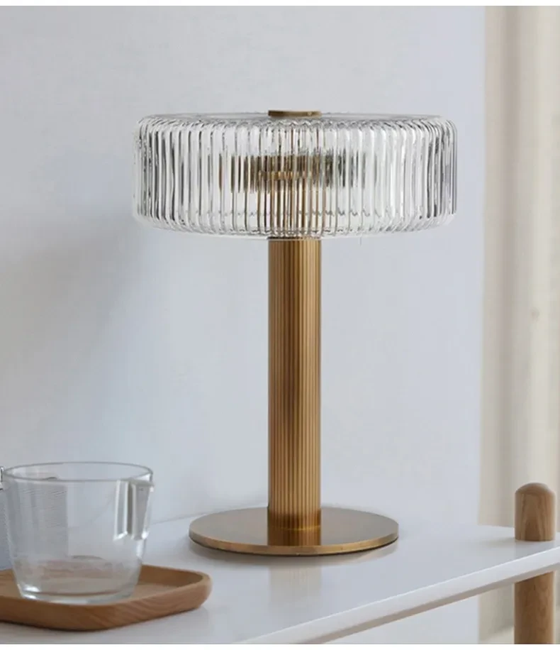 Light Luxury Glass Bedside Lamp
