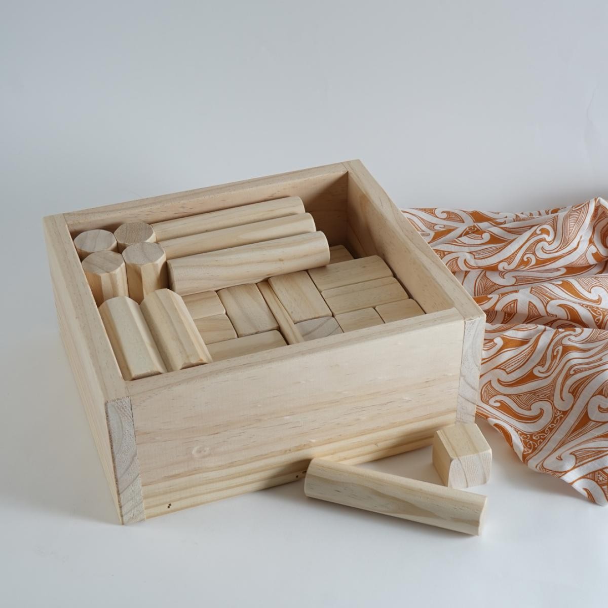 Box of Wooden Blocks | Handmade