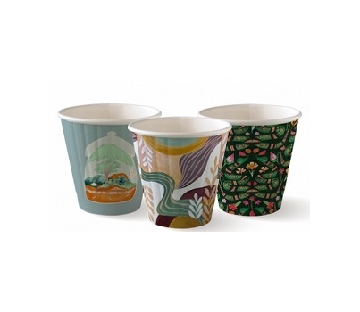CUPS D/WALL ART SERIES 8OZ 90MM 295ML 50s/SLV (BIOPAK)