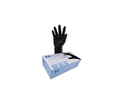 GLOVES NITRILE P/FREE BLACK EXTRA LARGE 100s/PKT (MATTHEWS)