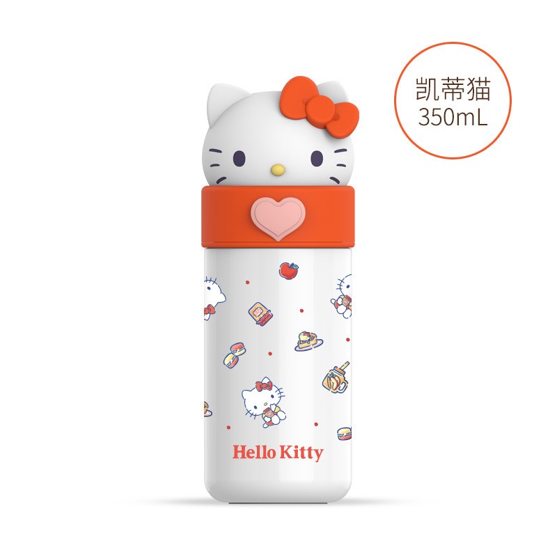 Sanrio Hello Kitty Water Cup 350ML Kawaii My Melody Thermos Cup, Anime Cartoon Kuromi Juice Cup, Insulated Water Bottle for Kids