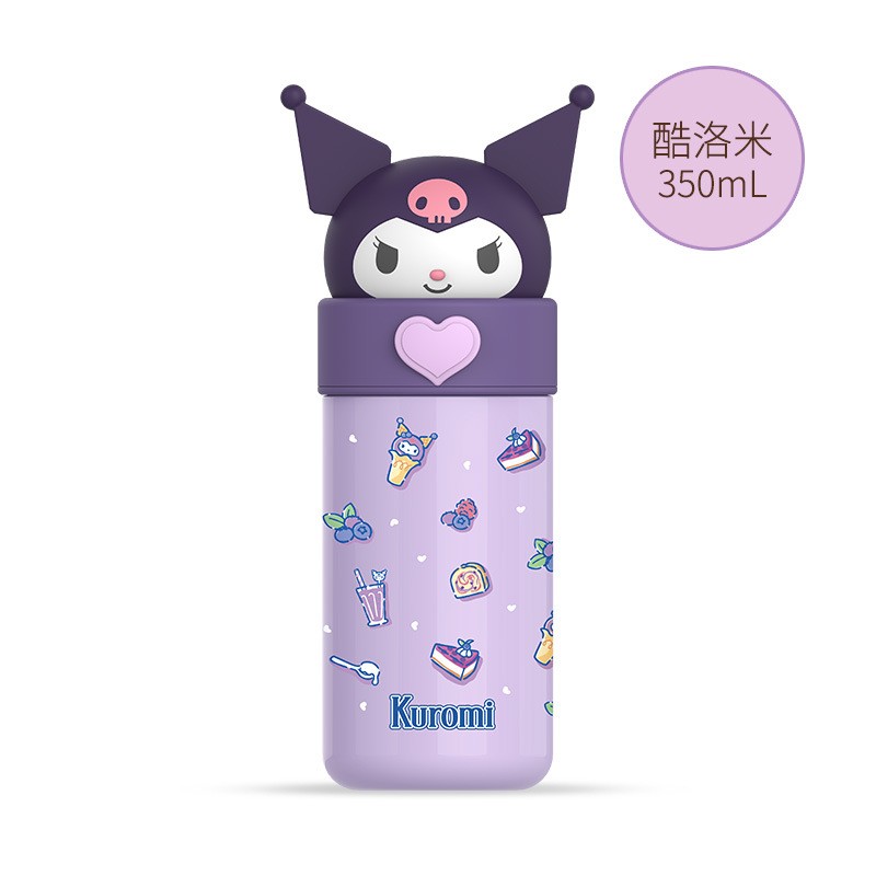 Sanrio Hello Kitty Water Cup 350ML Kawaii My Melody Thermos Cup, Anime Cartoon Kuromi Juice Cup, Insulated Water Bottle for Kids
