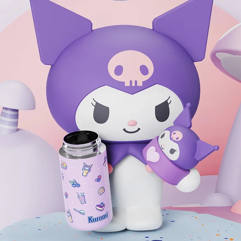 Sanrio Hello Kitty Water Cup 350ML Kawaii My Melody Thermos Cup, Anime Cartoon Kuromi Juice Cup, Insulated Water Bottle for Kids