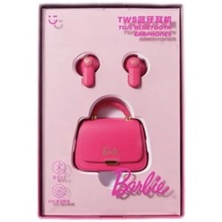 Genuine MINISO Barbie Series TWS Bluetooth Headphones  Pink Cute Creative Handbag Shape In-Ear Earplugs, Ideal Girls Holiday Gift