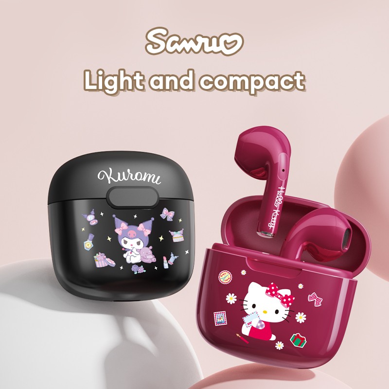 Miniso Sanrio BL22B Bluetooth 5.3 Wireless Earbuds Cute My Melody Earphones with HIFI Stereo Sound, Hello Kitty & Kuromi