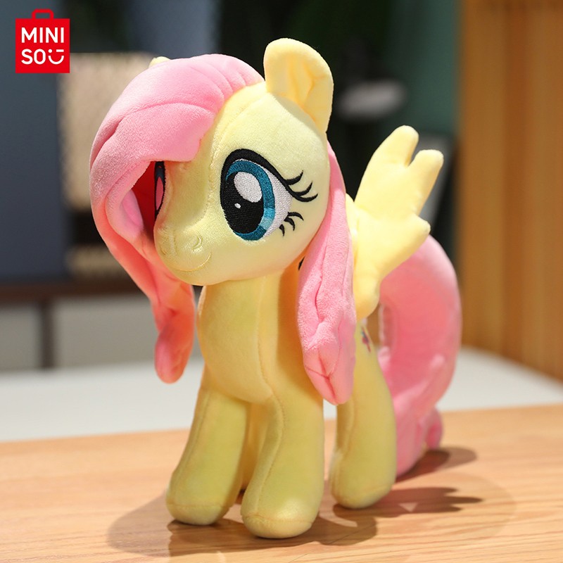 MINISO My Little Pony Anime Plush Doll Toys Prototype Cartoon Pinkie Pie and Fluttershy Soft Doll Throw Pillow, Perfect Children's Gift