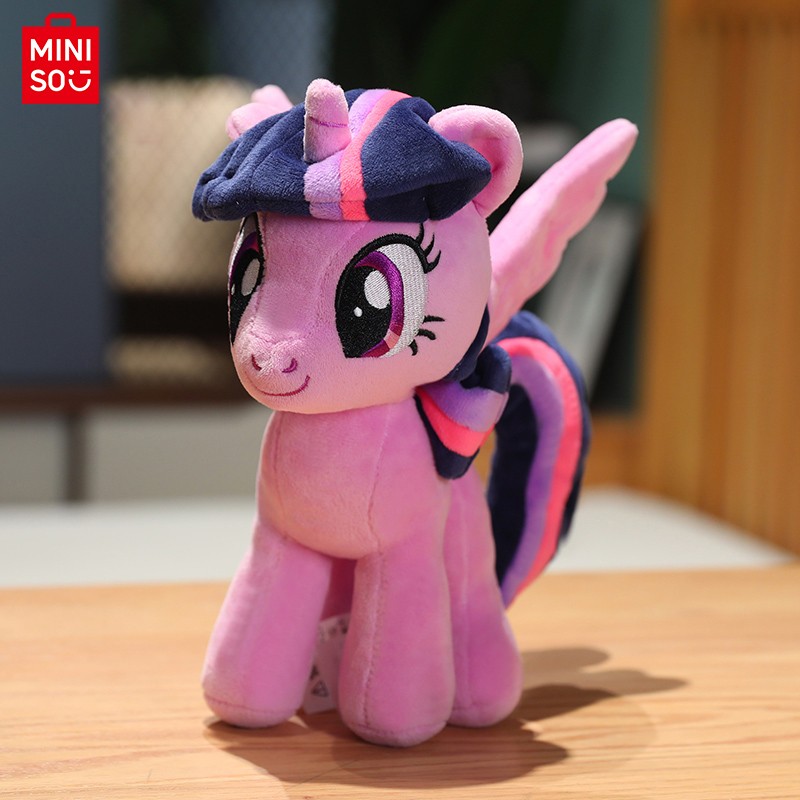 MINISO My Little Pony Anime Plush Doll Toys Prototype Cartoon Pinkie Pie and Fluttershy Soft Doll Throw Pillow, Perfect Children's Gift