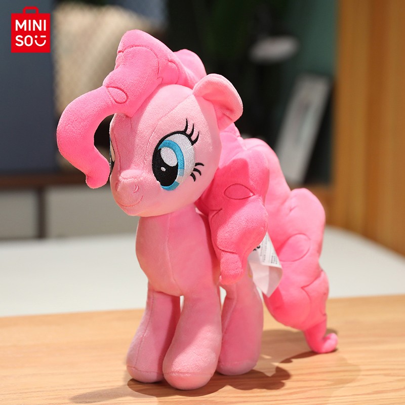 MINISO My Little Pony Anime Plush Doll Toys Prototype Cartoon Pinkie Pie and Fluttershy Soft Doll Throw Pillow, Perfect Children's Gift
