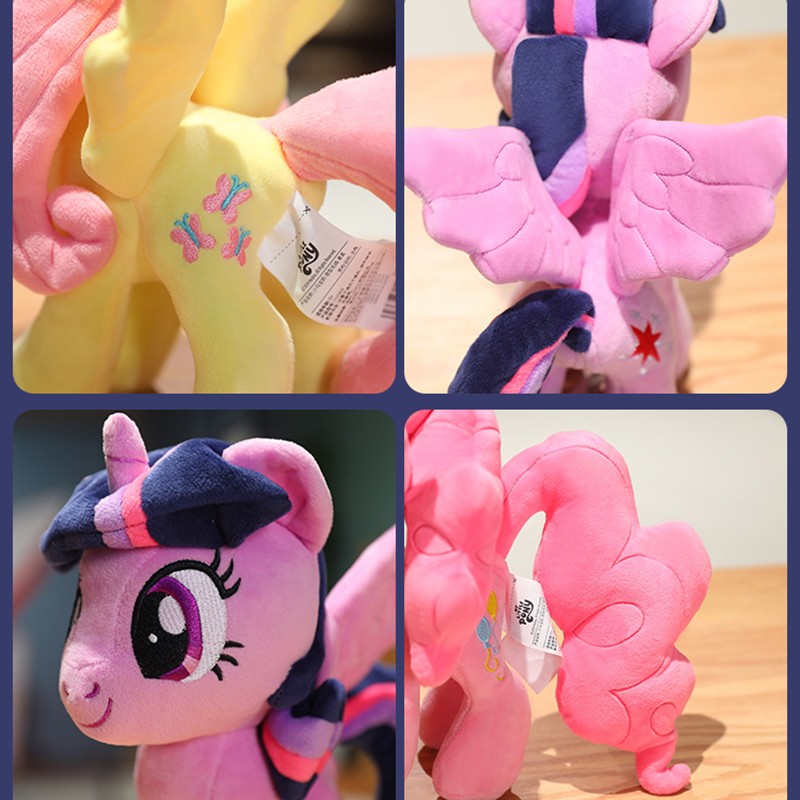 MINISO My Little Pony Anime Plush Doll Toys Prototype Cartoon Pinkie Pie and Fluttershy Soft Doll Throw Pillow, Perfect Children's Gift
