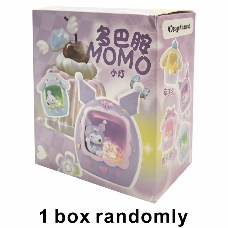 Original MINISO Kuromi Melody Cartoon Anime Moon Night Light Blind Box Decor Ornaments Toys, Cute Girls Gift, Kids Birthday Gifts