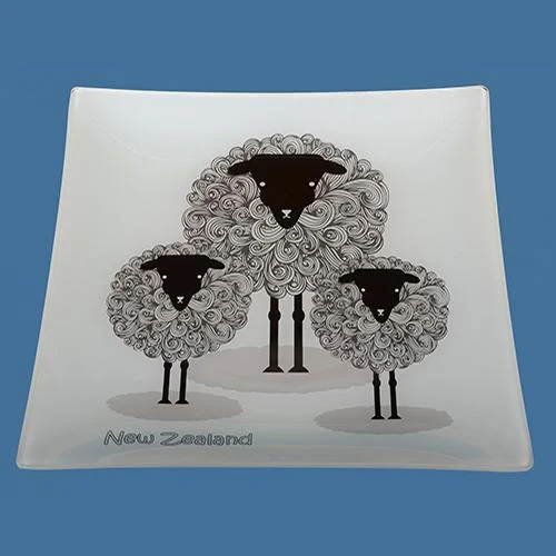 Glass Sheep Plate