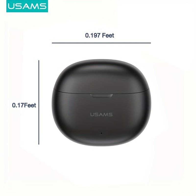 USAMS TureTWS Wireless Earphones BT 5.3, Ultra Mini Size, Sports In-Ear Earbuds, Bass ACC 3D Surround Sound, Model USAMS-YO17