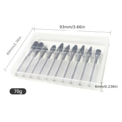 10pcs Double Cut Tungsten Carbide Grinding Bits Set  Carbide Deburring Tungsten Steel Grinding Bits  Compatible with Rotary Tools