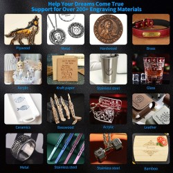Longer RAY5 Laser Engraver  20000mW Output Power, 3.5" Touch Screen, APP Offline Control, DIY Engraver Tool for Metal, Glass, Wood, Engraving Area 15.75"x14.37"