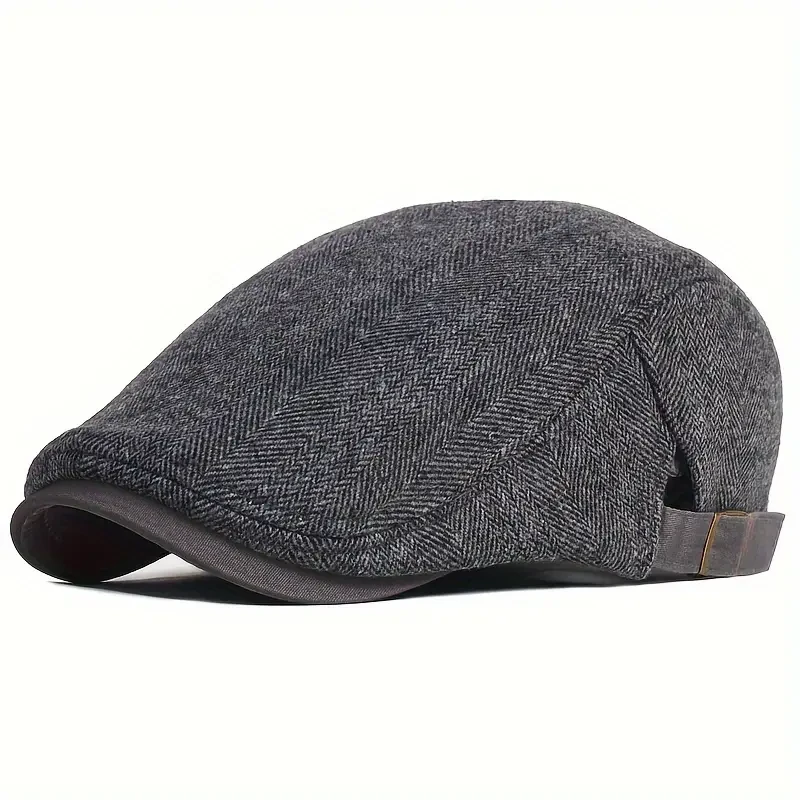 Vintage Herringbone Gatsby Beret Thick Warm Flat Cap