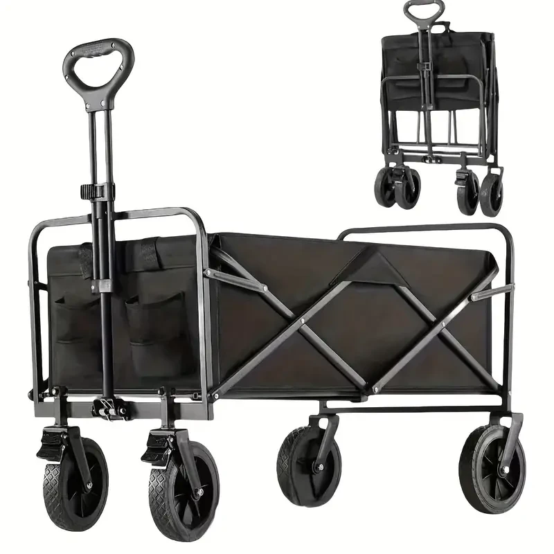 1pc Collapsible Utility Wagon Cart, Pet Wagon Cart