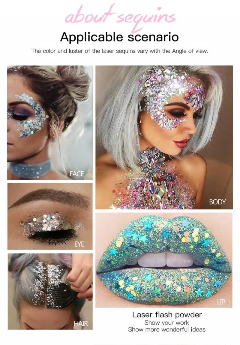 Hair and Body Glitter Gel