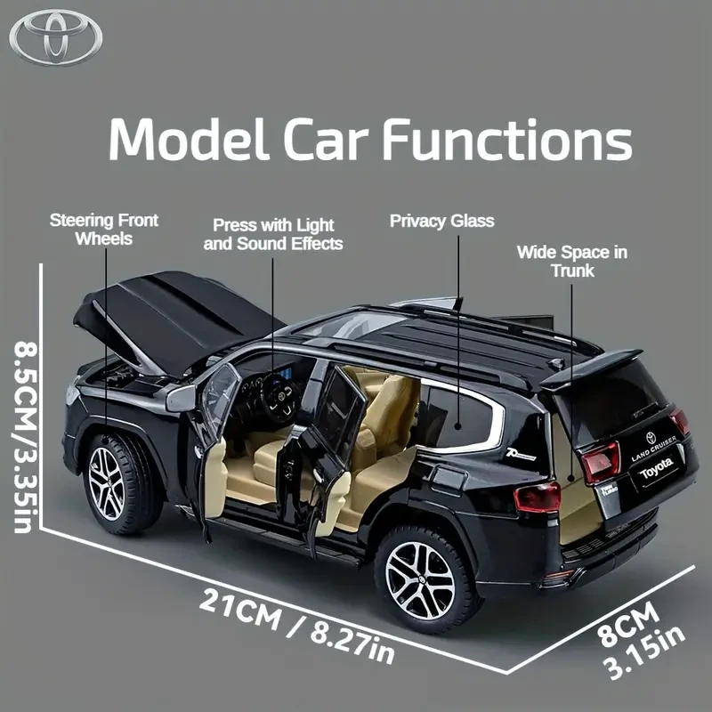 TOYOTA Land Cruiser 1/24 Scale Diecast Metal Car