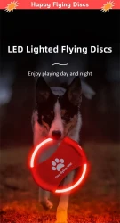 Dog Flying Discs Light Glowing LED LuminousTrainning Interactive Toys Game Flying Discs Dog Toy Pet Dog Accessories Pet Products