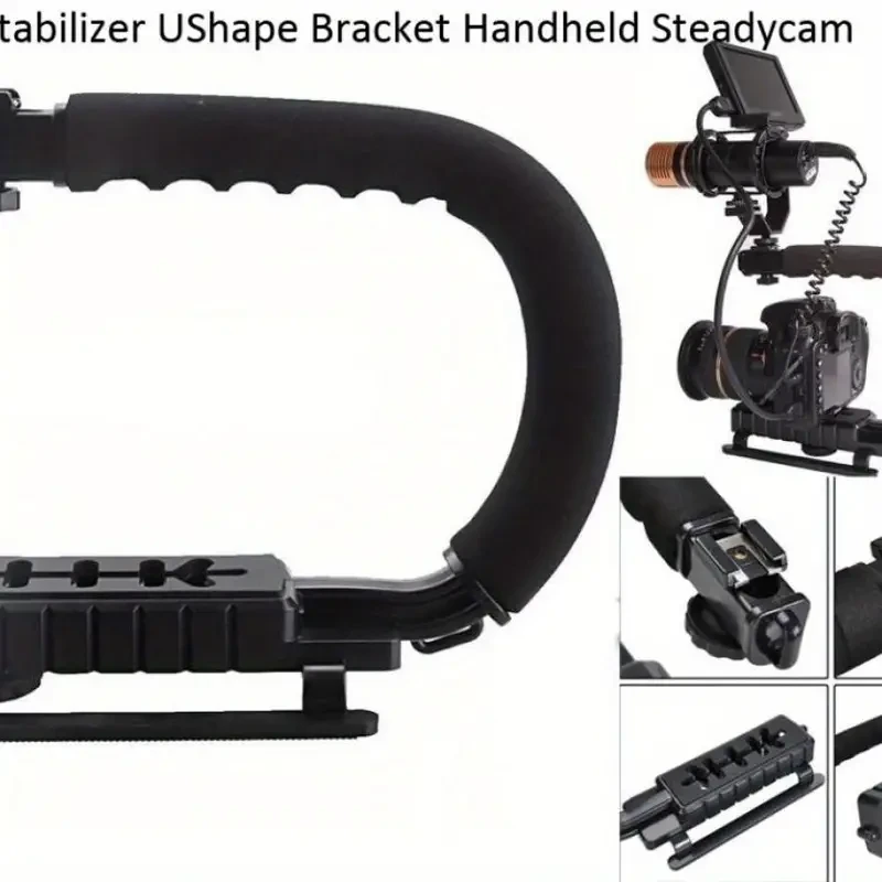 Video DV U-Shape Handheld Stabilizer Grip DSLR Ready