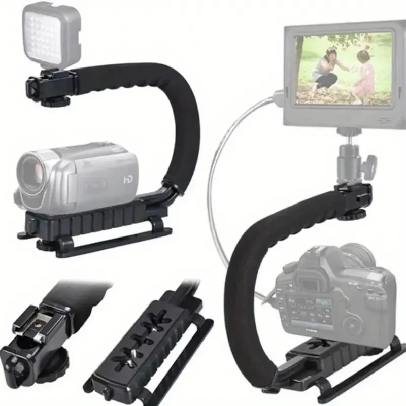 Video DV U-Shape Handheld Stabilizer Grip DSLR Ready
