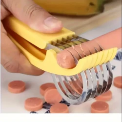 Stainless Steel Banana & Cucumber Slicer  Handy Kitchen Gadget