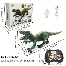 Remote Control Tyrannosaurus Rex Dinosaur Toy  Glowing Spray