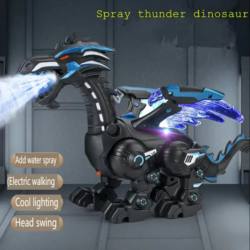 Walking Spray Dinosaur with Sound & Light Show Assembly Dragon Toy