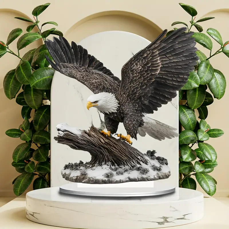 Eagle Sun Catcher with Spreading Wings Acrylic Desk Decor (19.99cm)