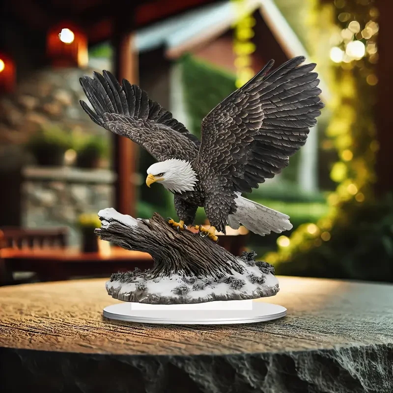 Eagle Sun Catcher with Spreading Wings Acrylic Desk Decor (19.99cm)