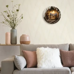 "Christmas" Round 2D Flat Print, Heavy-Duty Metal Wreath