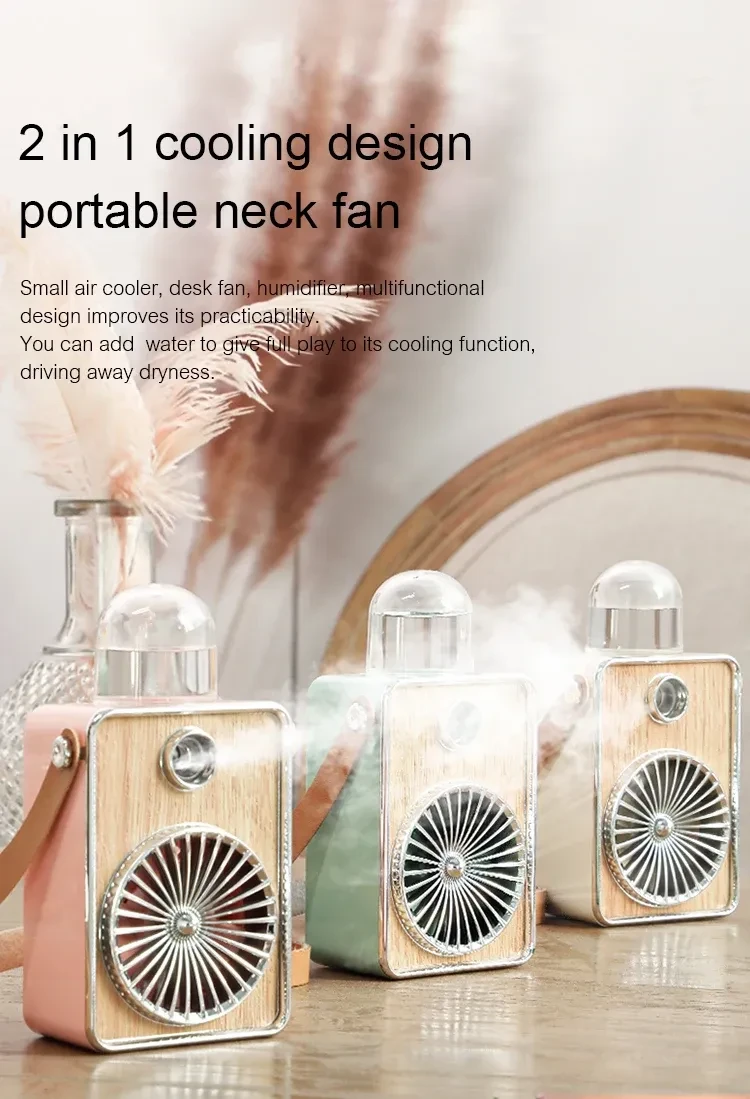 Retro Audio Spray Fan USB Portable