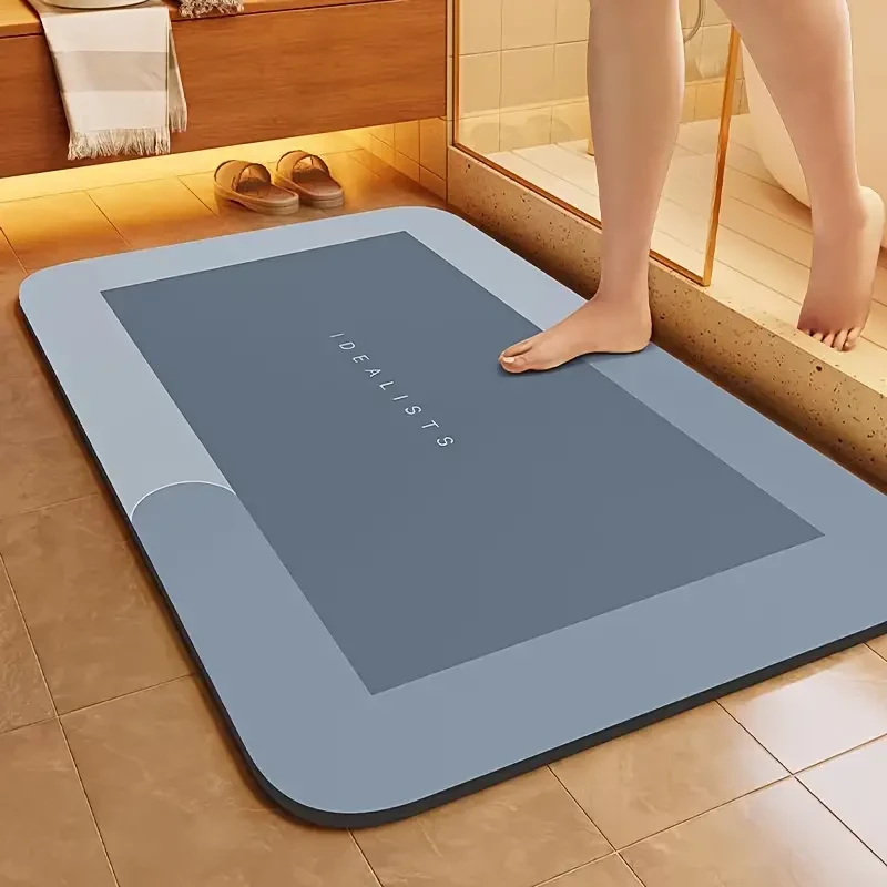 Ultra-Absorbent Diatomaceous Earth Quick-Dry Bath Mat Non-Slip & Soft