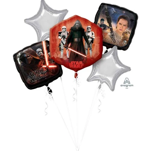 Foil Balloon - Bouquet Star Wars The Force Awakens Birthday - (Pack of 5)