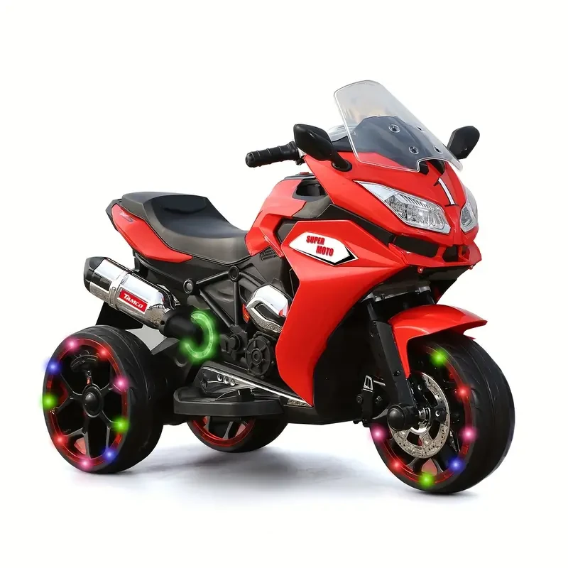 12V Ride on car children's electric ride on car w/ Training Wheels, Light Wheels electric self-driving music lights baby remote control toys New Year gift Christmas Halloween Birthday gift